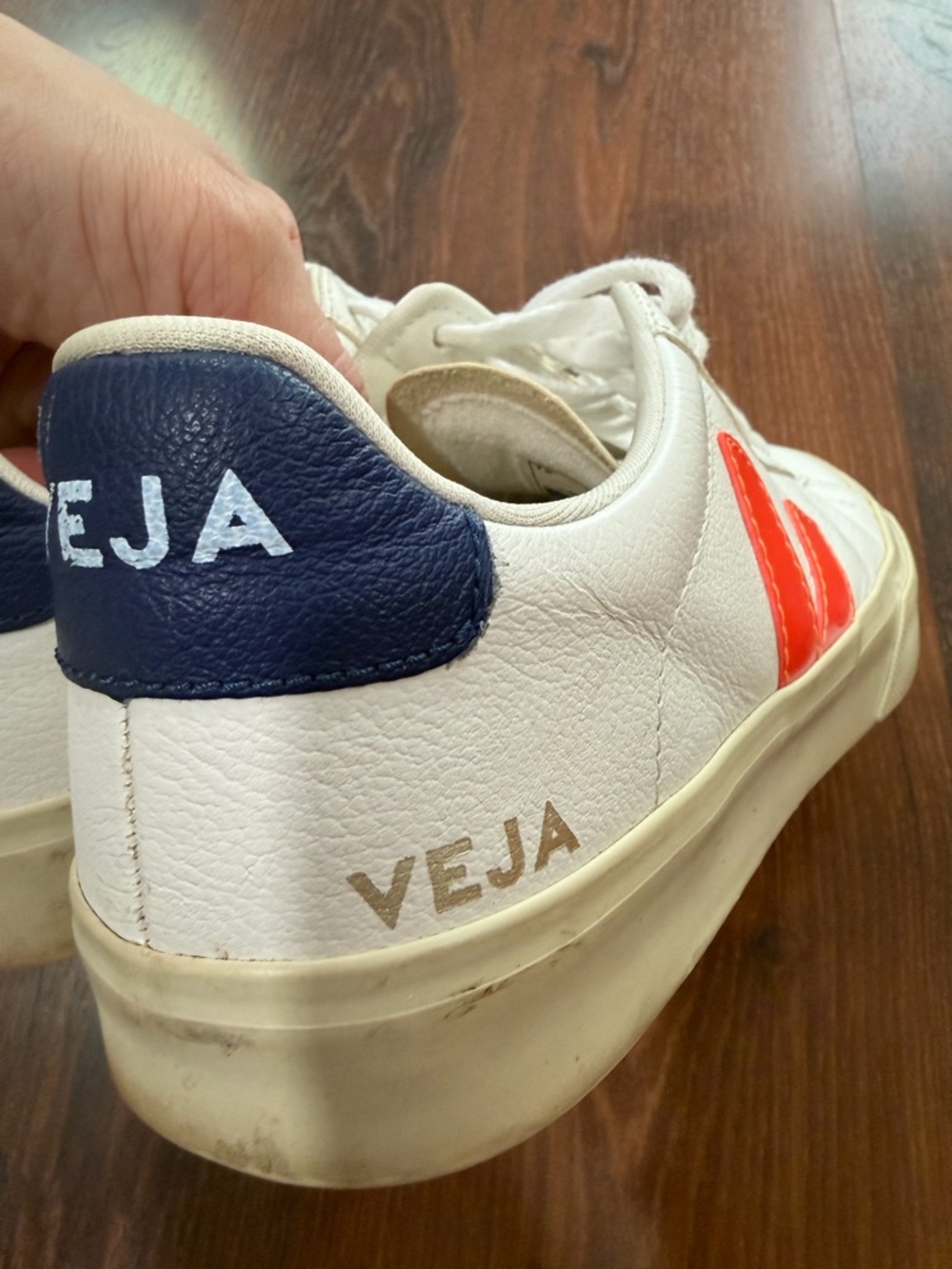 Veja Campo Women's White Leather Low Top Lace Up Athletic Sneakers Shoes Size 9 - Picture 10 of 11